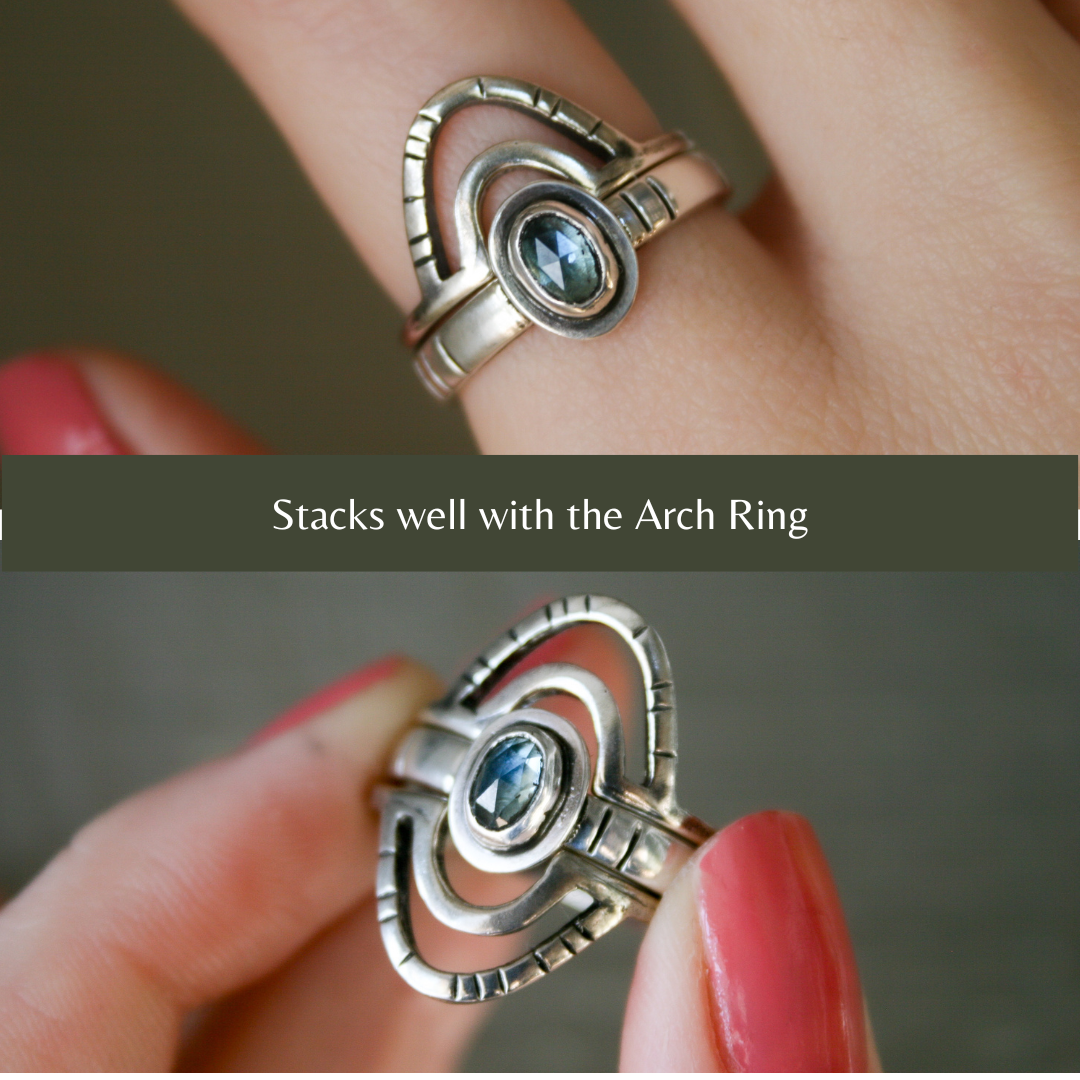 Size 8 1/4 | Oval MT Sapphire Ring