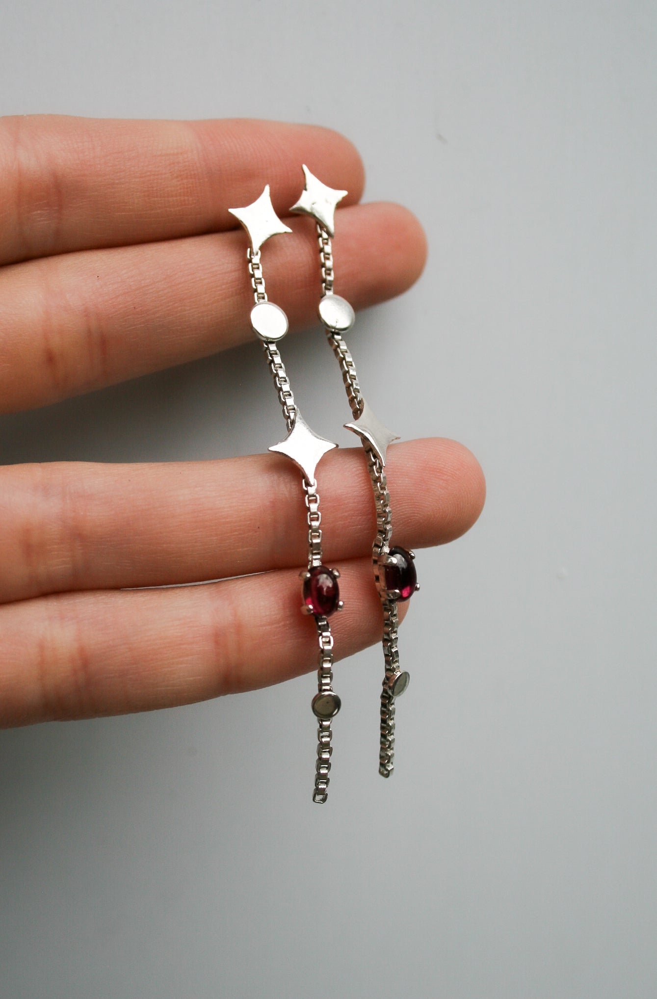 Garnet Constellation Earrings
