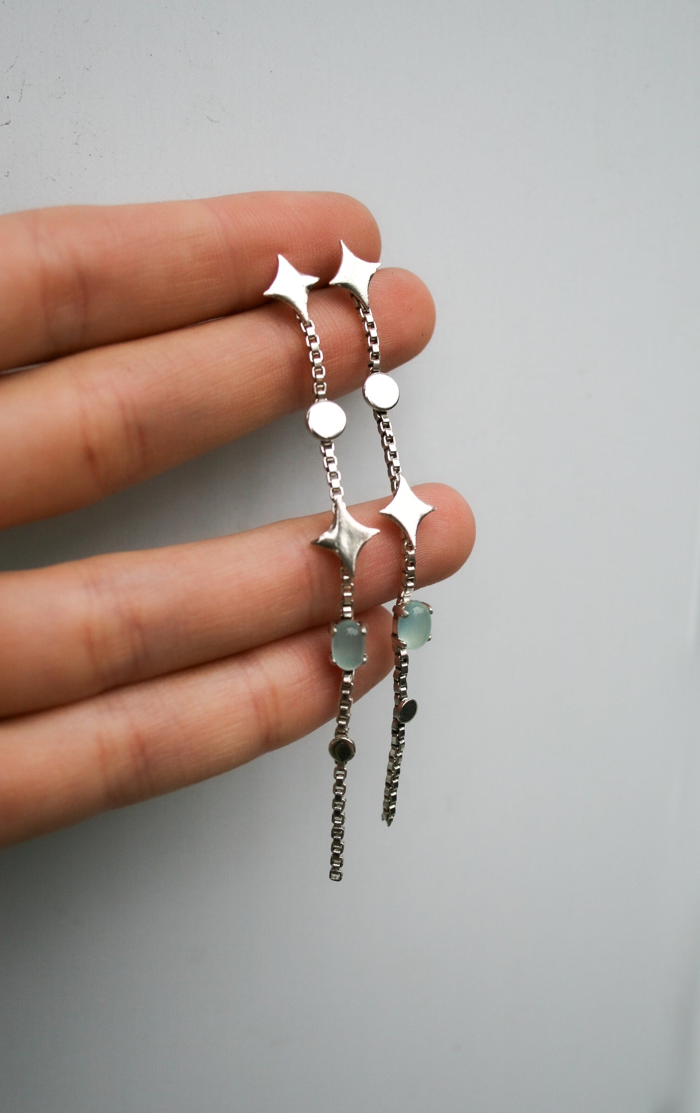 Chalcedony Constellation Earrings
