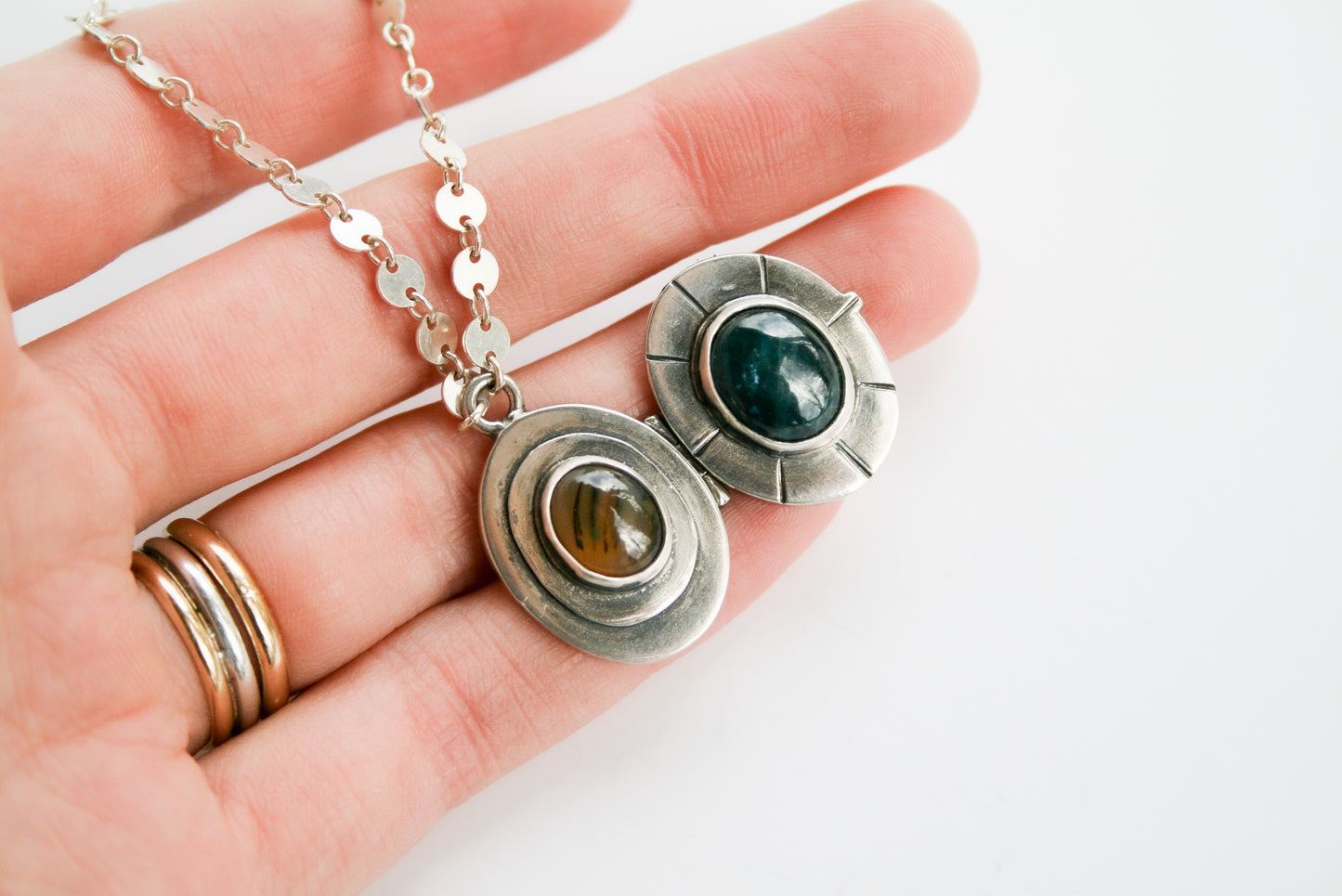 Dual Stone Locket C