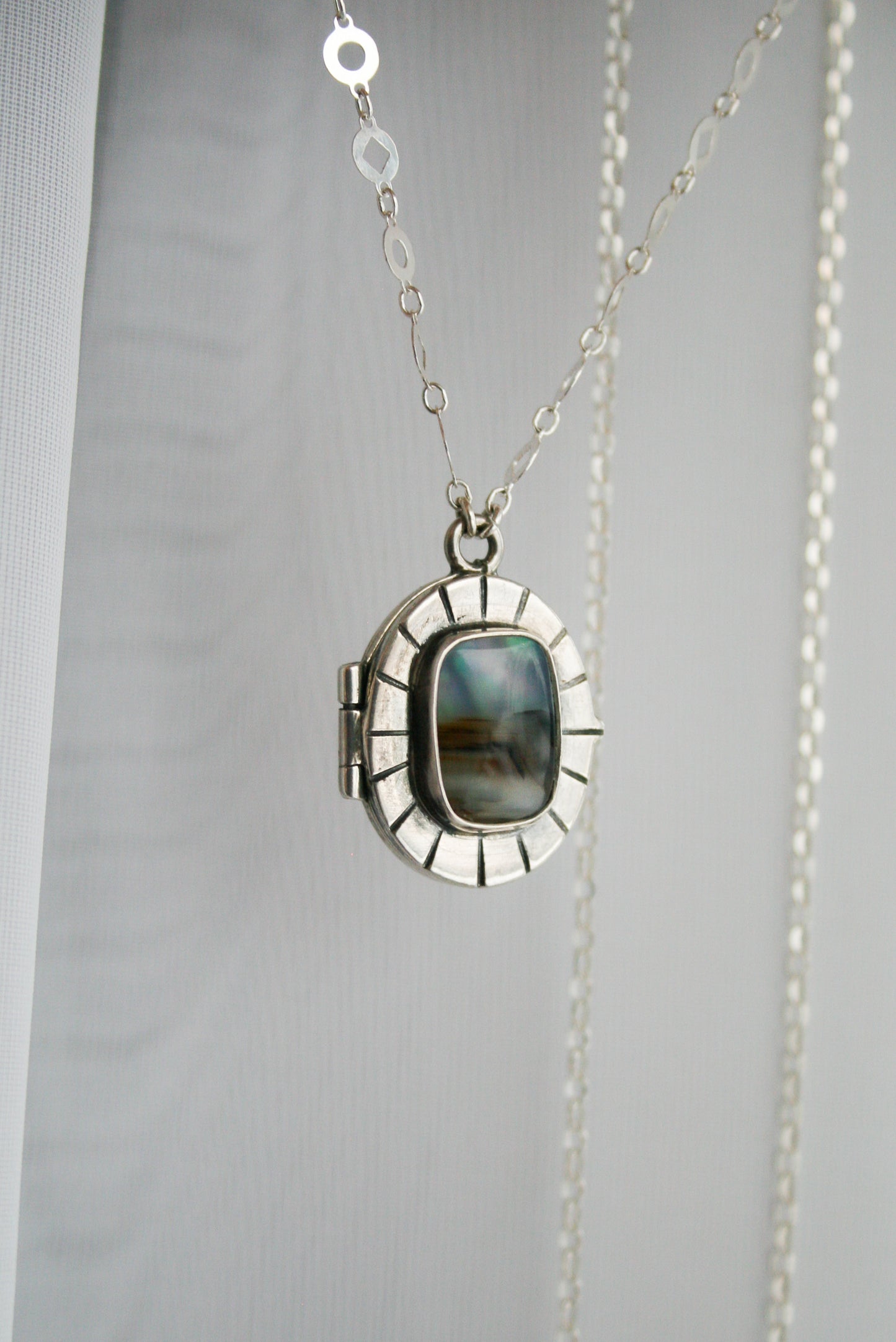MT Agate + Abalone Locket