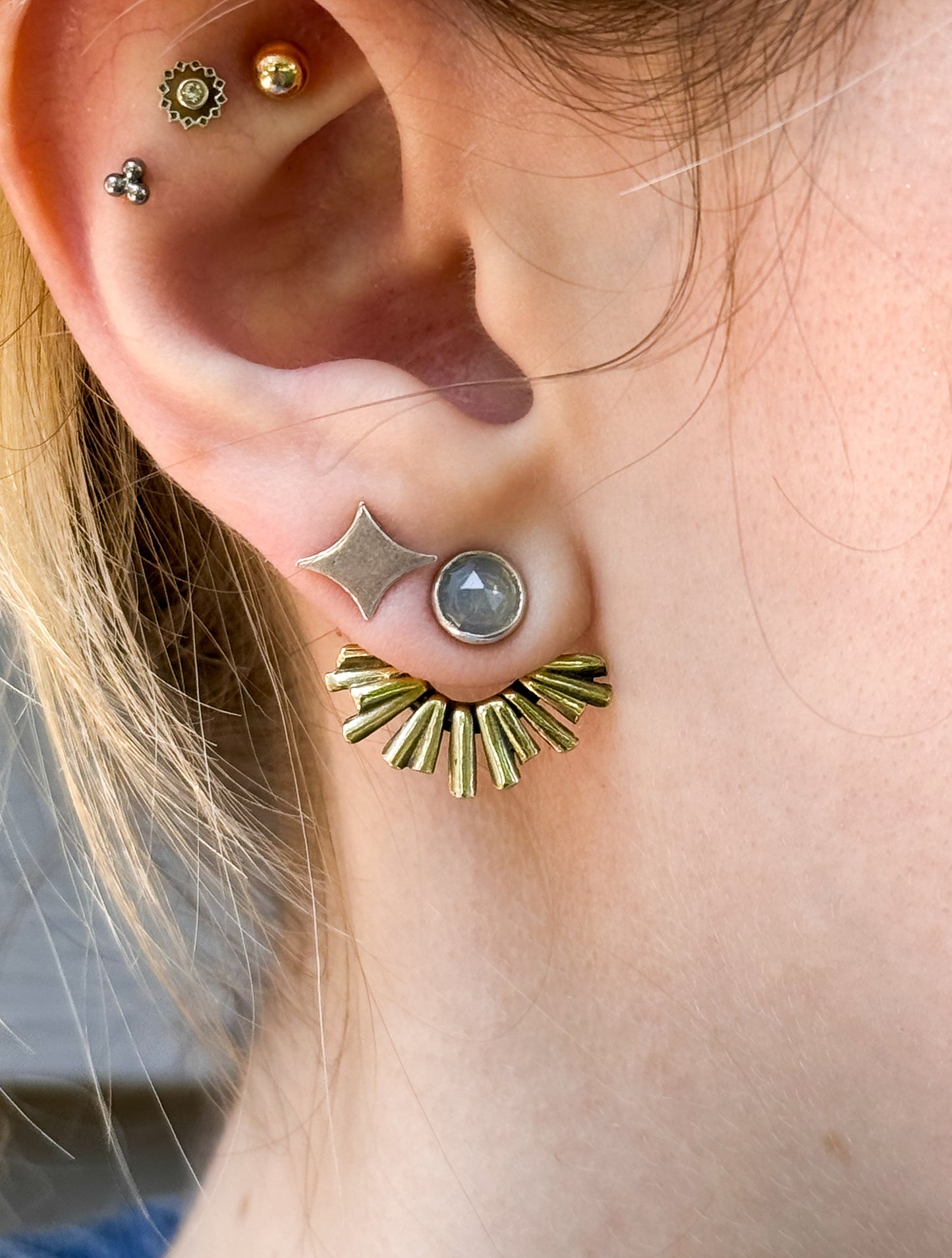 Mix n' Match Stone Studs + Ear Jackets