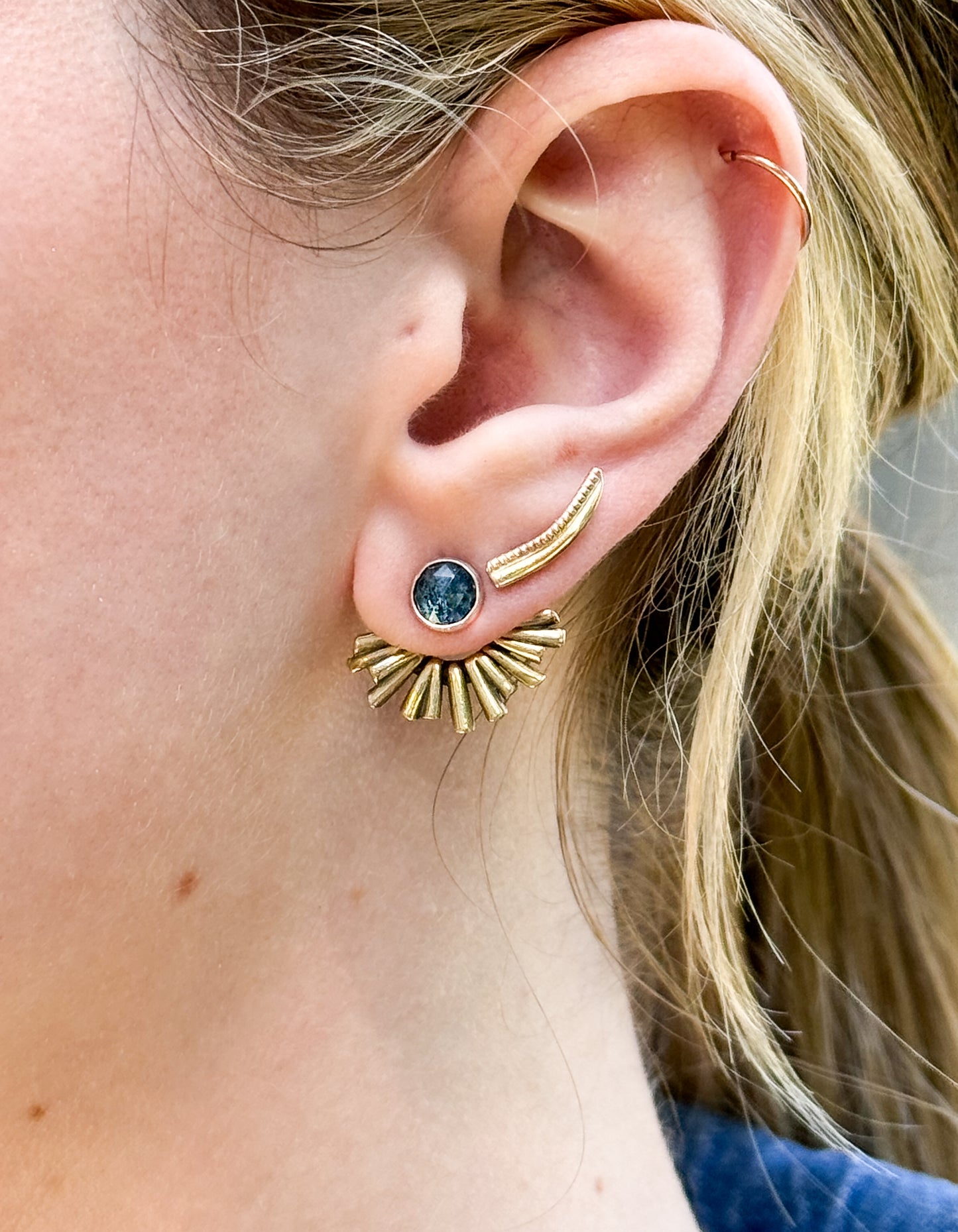 Kyanite Studs + Ear Jackets