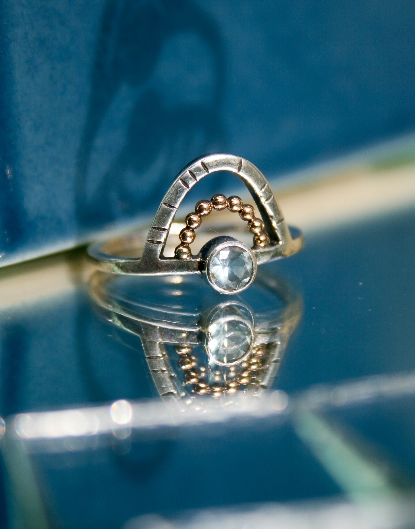 Blue Horizon Ring (Bezel Set) | Made-to-Size