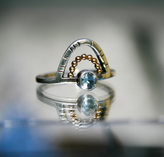 Blue Horizon Ring (Bezel Set) | Made-to-Size