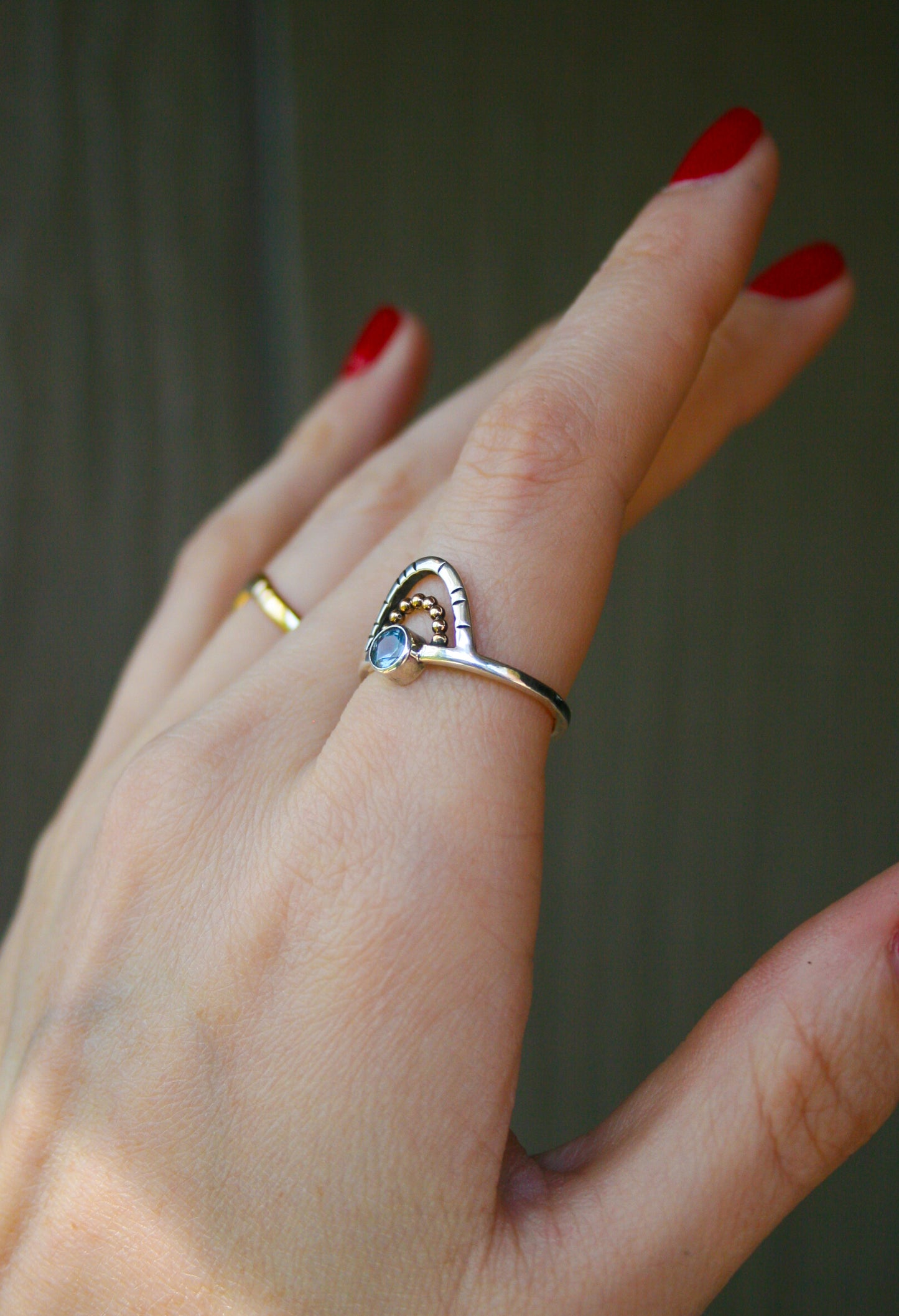 Blue Horizon Ring (Bezel Set) | Made-to-Size