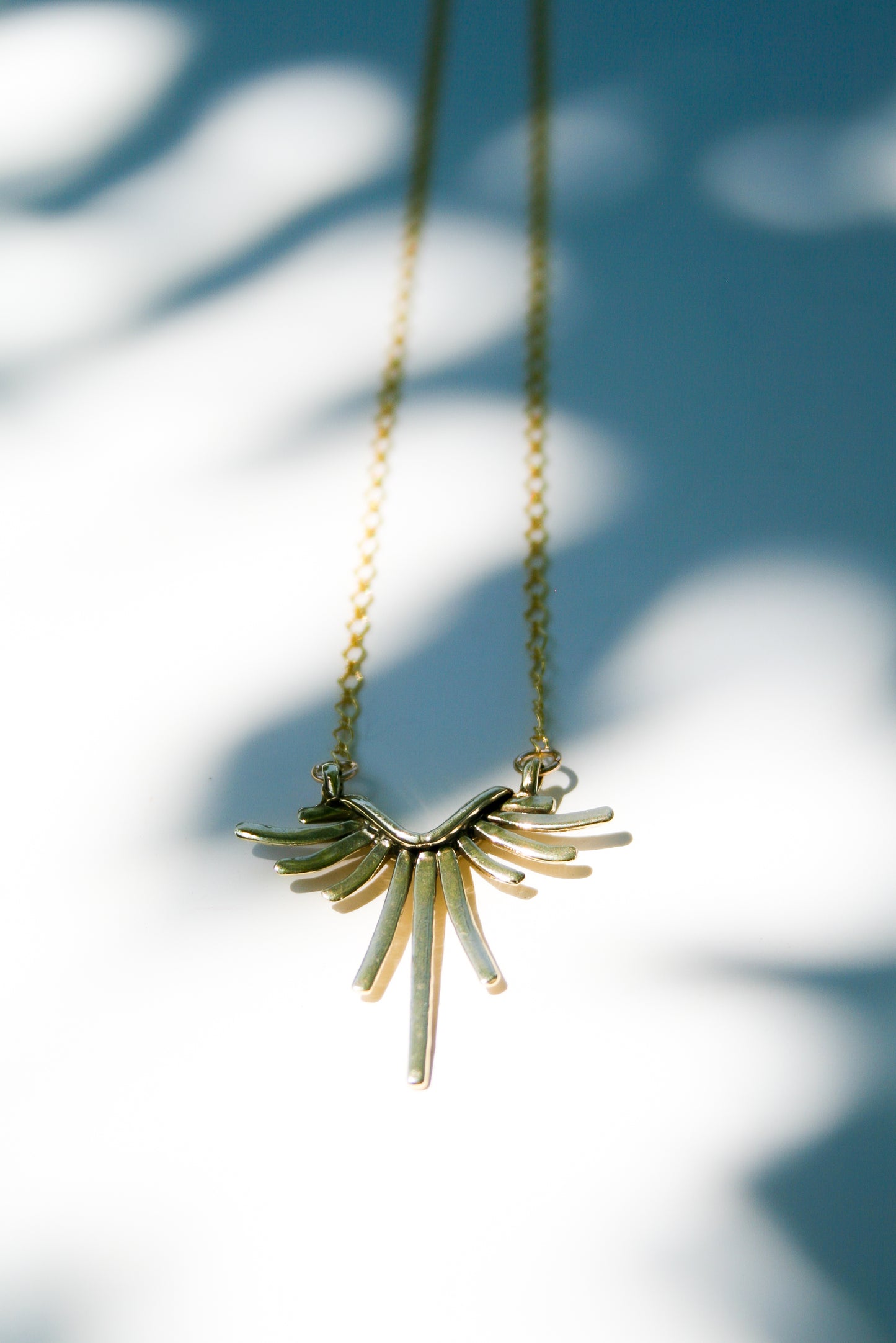 Bronze Sun Fan Necklace | Made-to-Order
