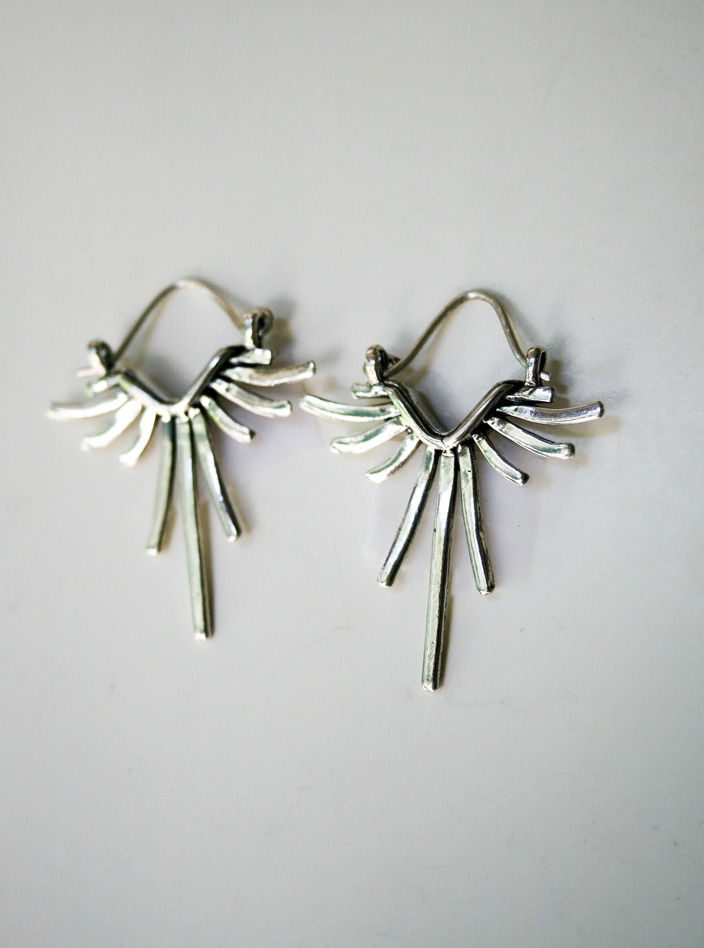 Sterling Silver Sun Fan Earrings | Made to Order