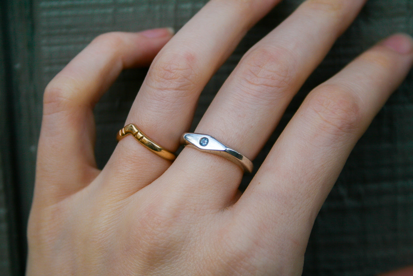 Size 5.5 | Geometric, Sand Casted MT Sapphire Ring