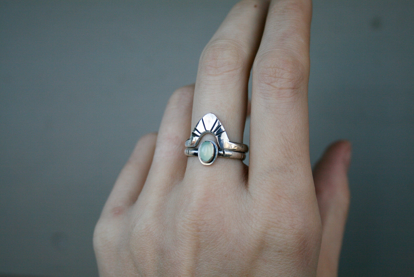 Size 6 | Chalcedony Sunrise Stacker Set