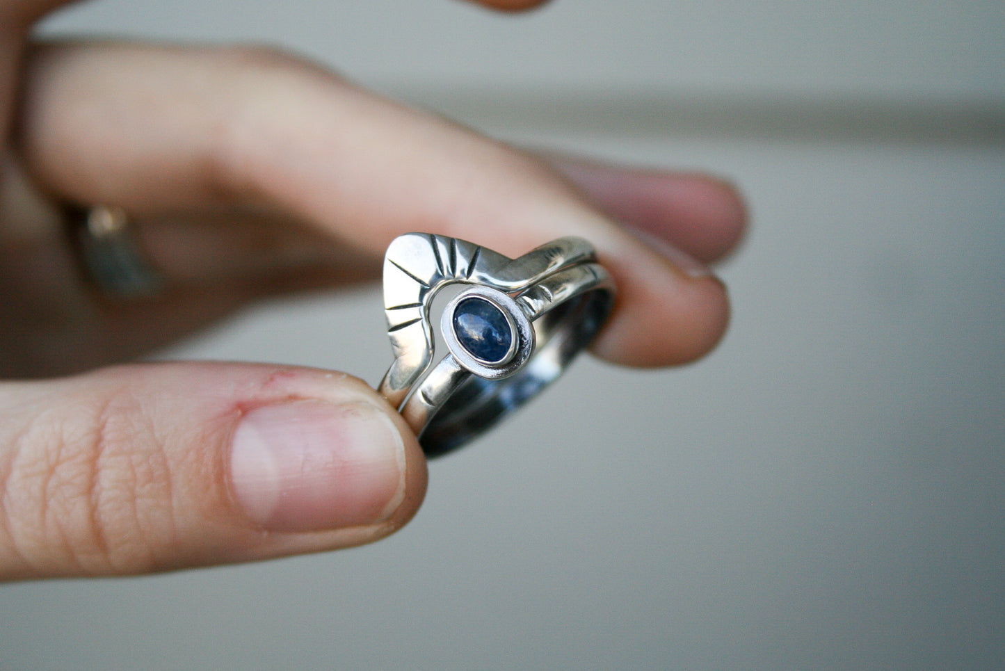 Size 11 1/2 | Sapphire Sunrise Stacking Set