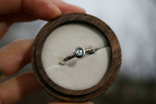 Sterling Silver MT Sapphire Stacker | Made-to-Size