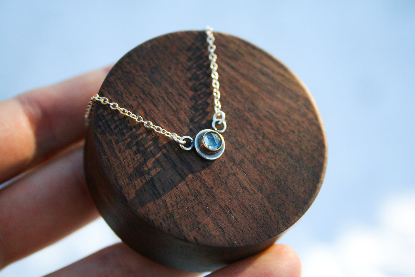 Mixed Metal MT Sapphire Necklace | Made-to-Order