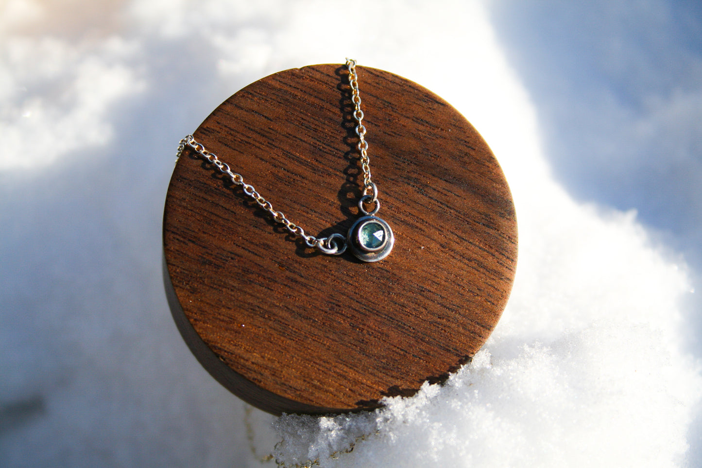 Sterling Silver MT Sapphire Necklace | Made-to-Order