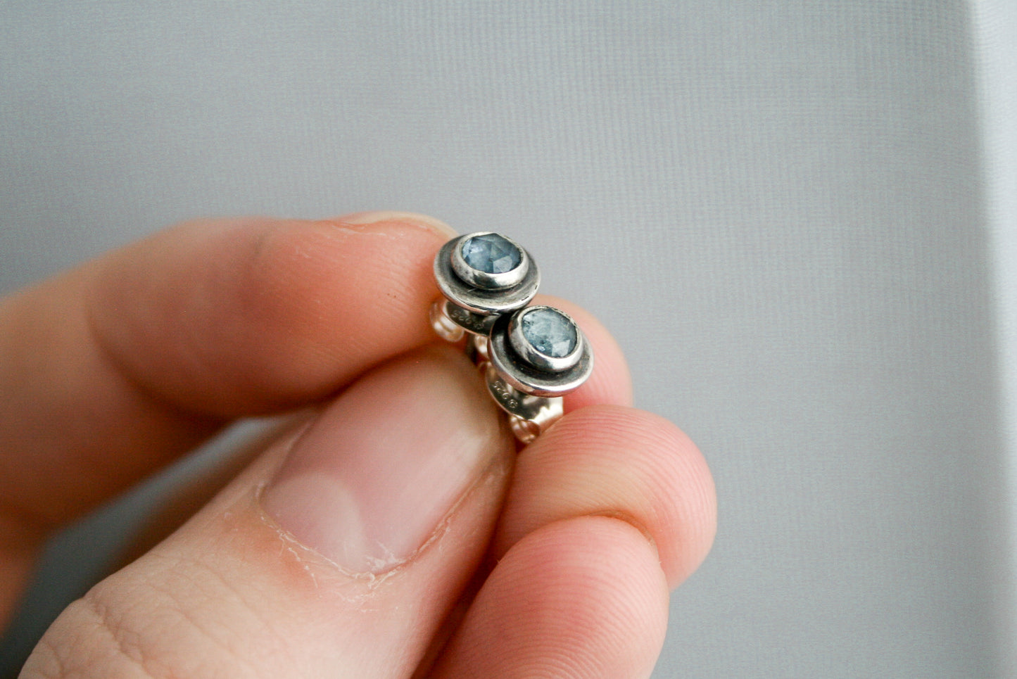 Simple MT Sapphire Studs | Made-to-Order