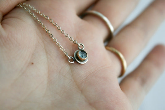 Mixed Metal MT Sapphire Necklace | Made-to-Order