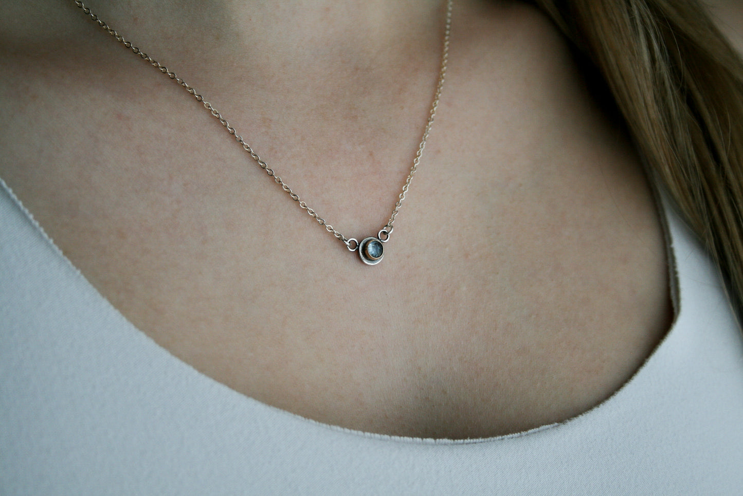 Mixed Metal MT Sapphire Necklace | Made-to-Order