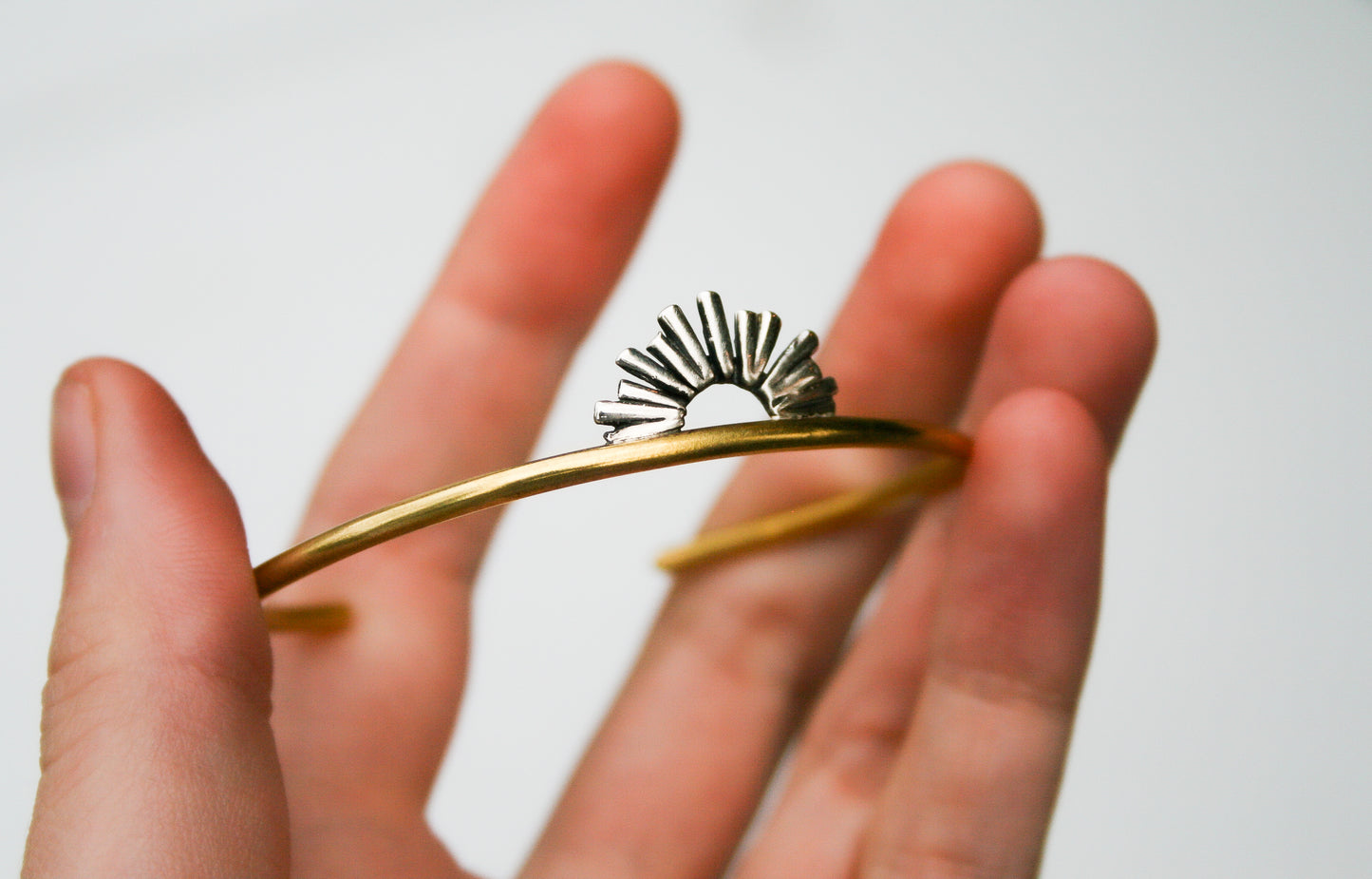 Mixed Metal Sunburst Cuff | Made to Size