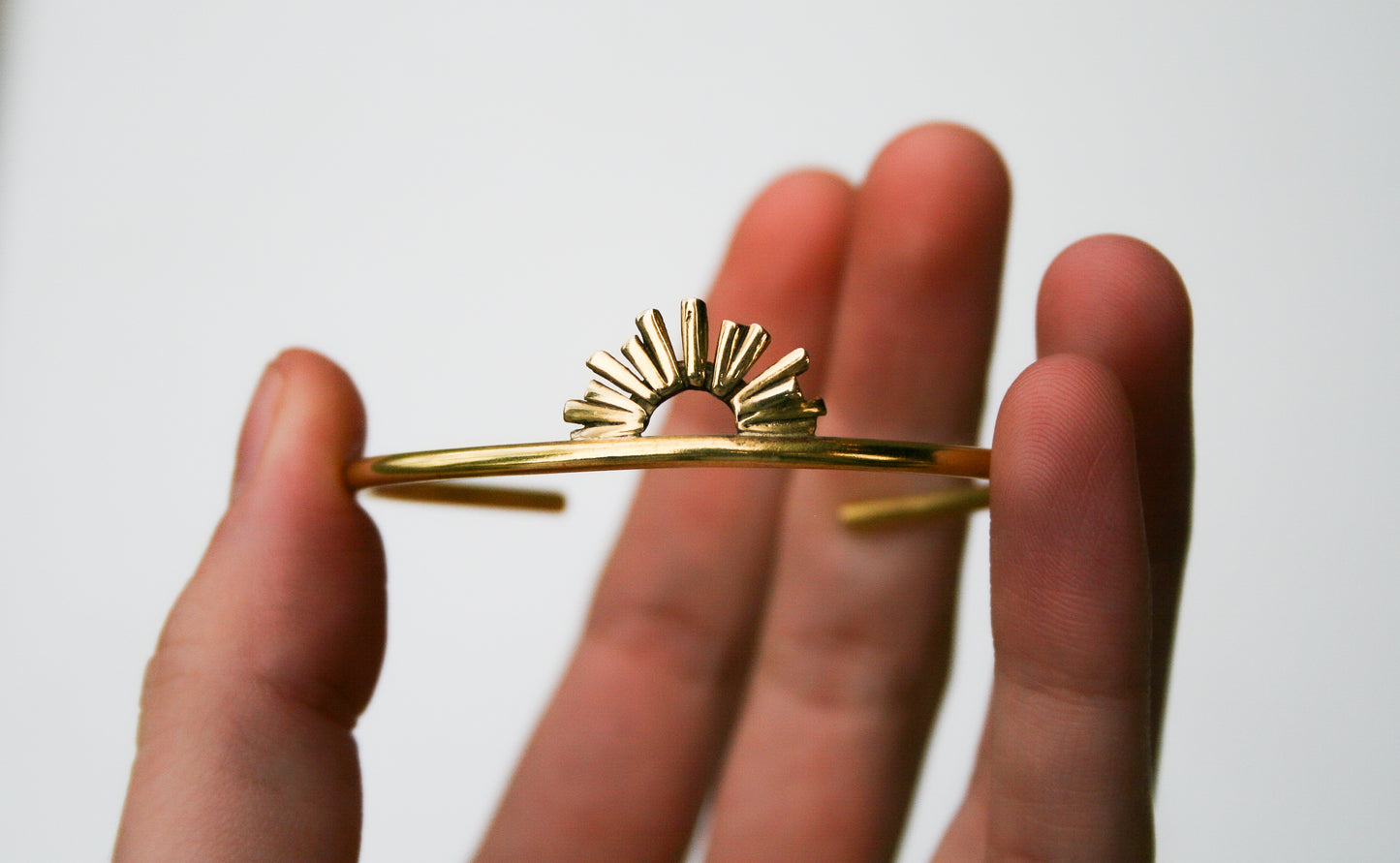 Brass Sunburst Cuff | Small