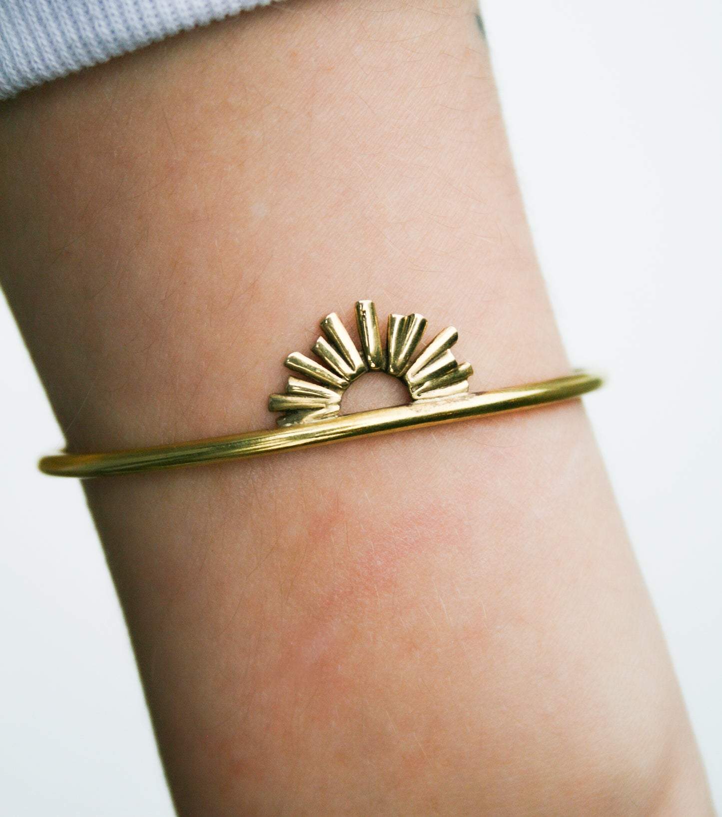 Brass Sunburst Cuff | Small