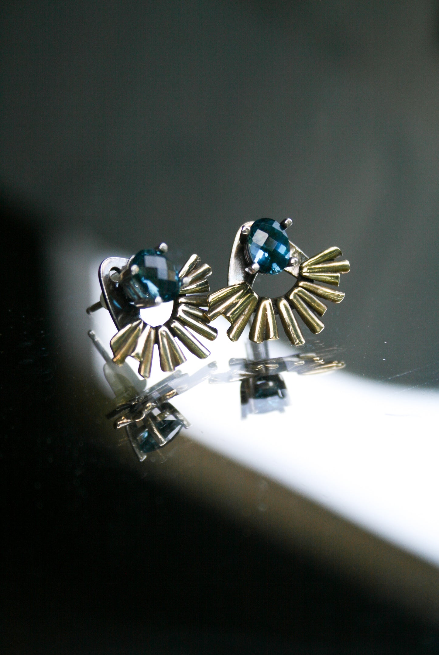 Topaz Oval Studs + Ear Jackets