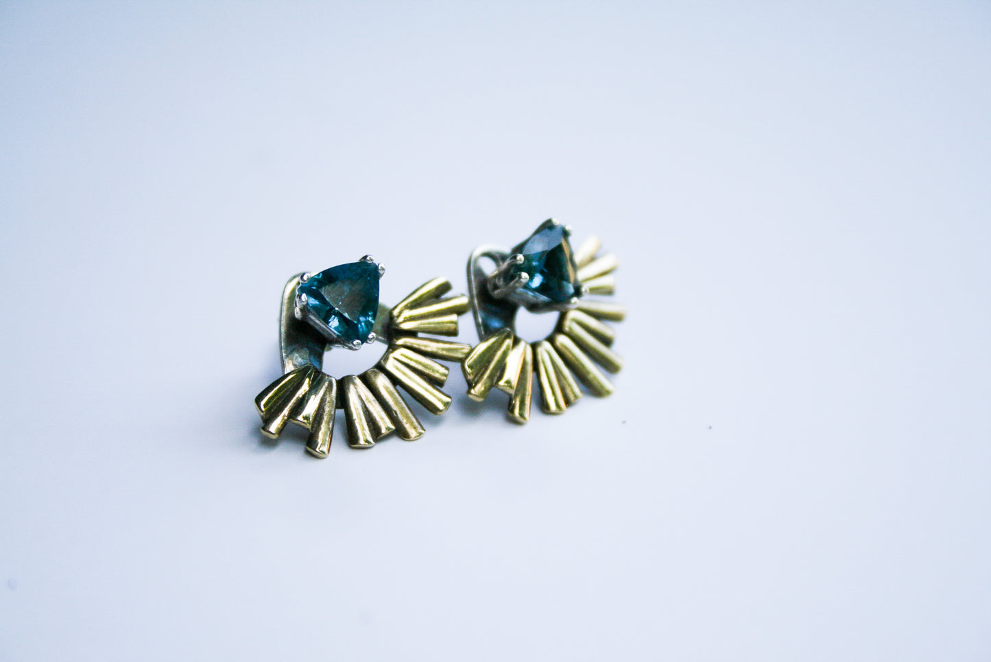 Topaz Triangle Studs + Ear Jackets