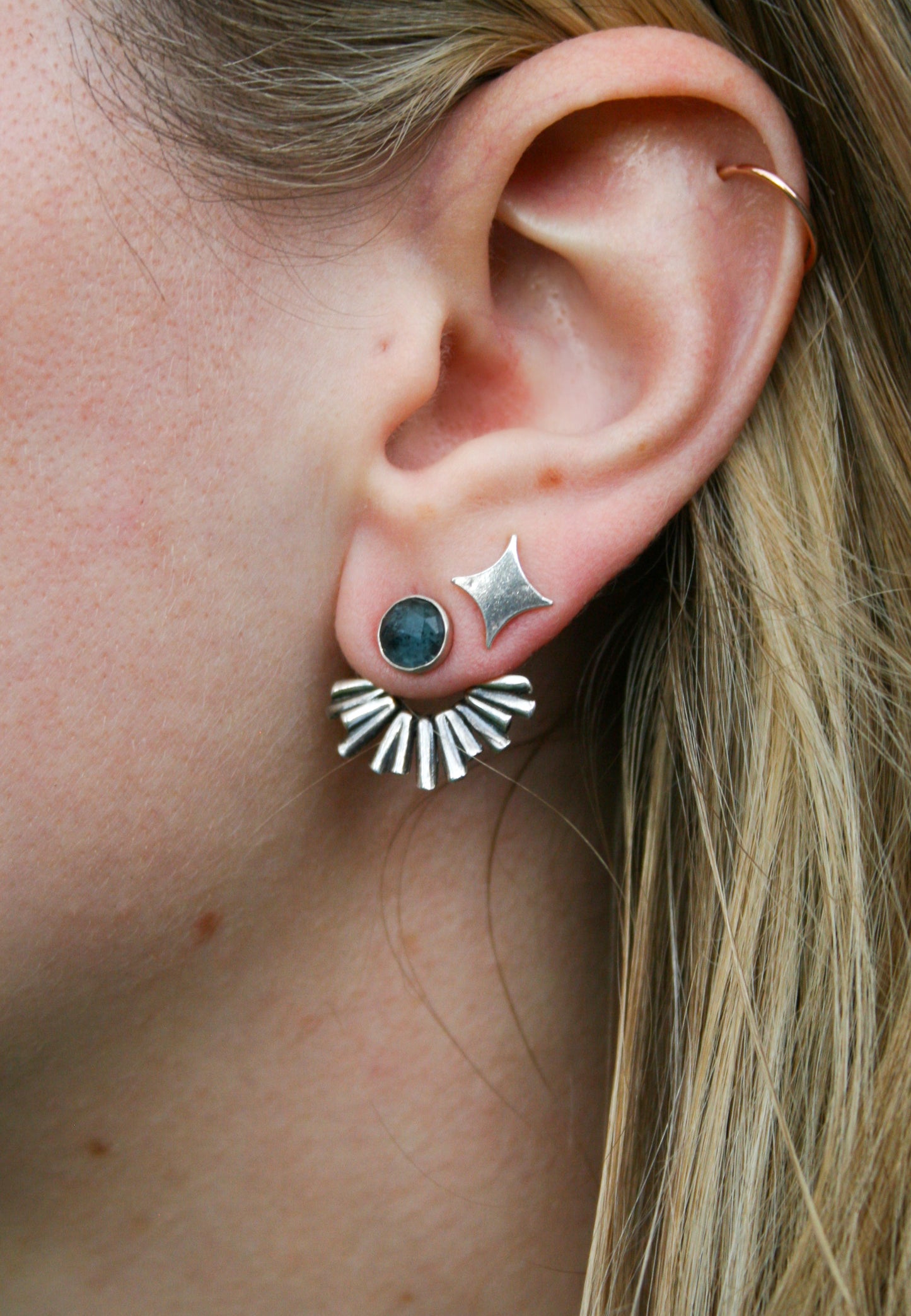 Kyanite Studs + Ear Jackets