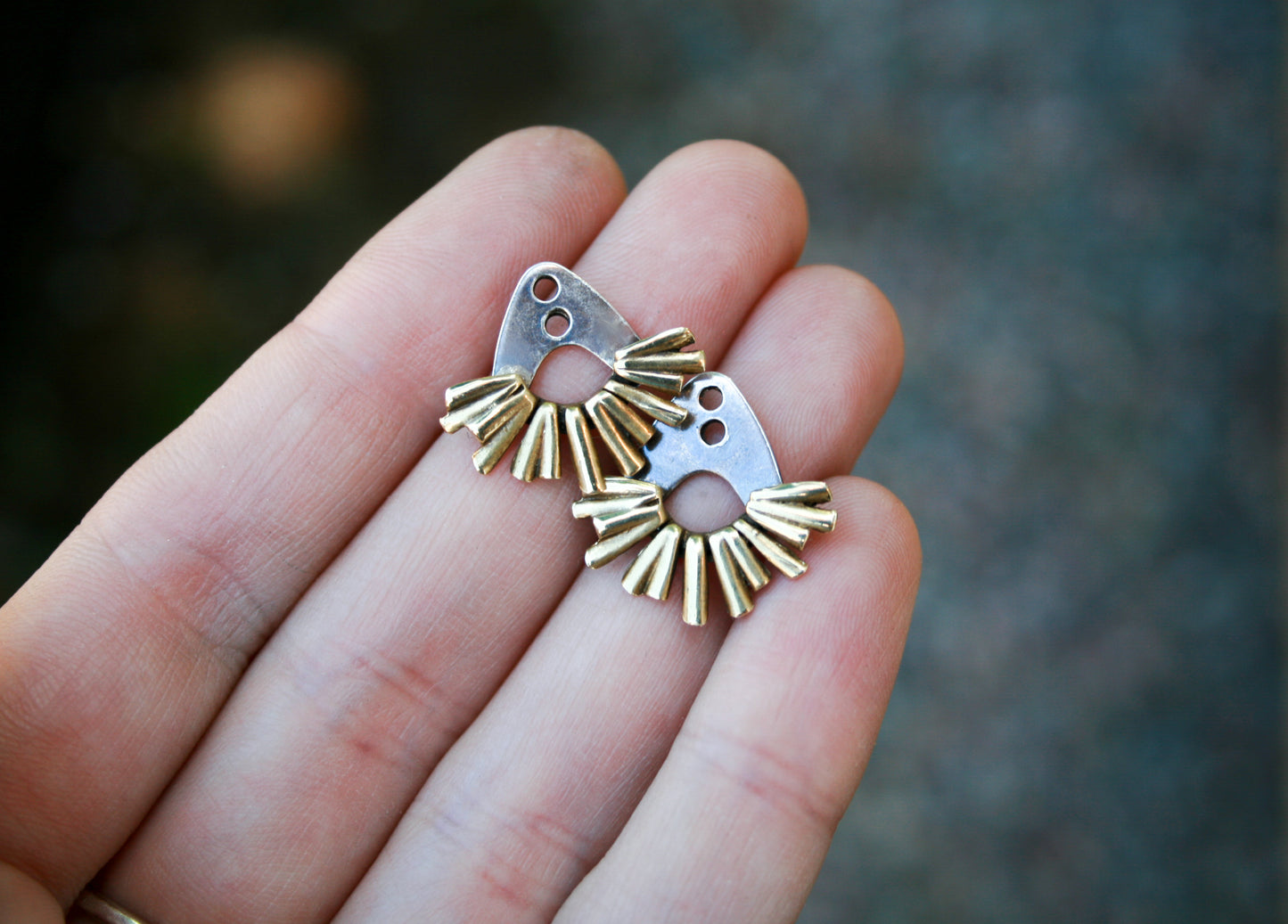 Topaz Triangle Studs + Ear Jackets