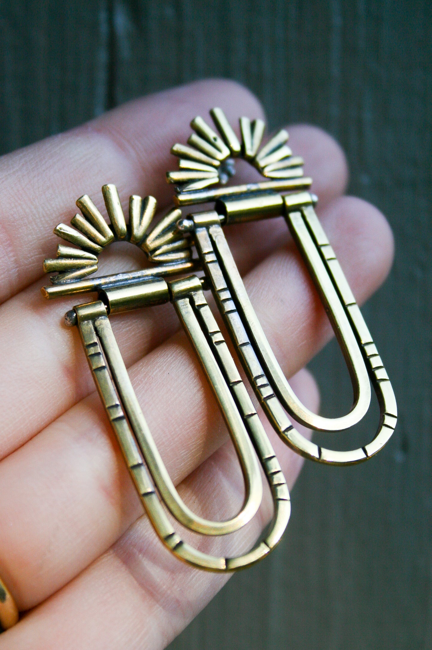 Brass Orbit Earrings