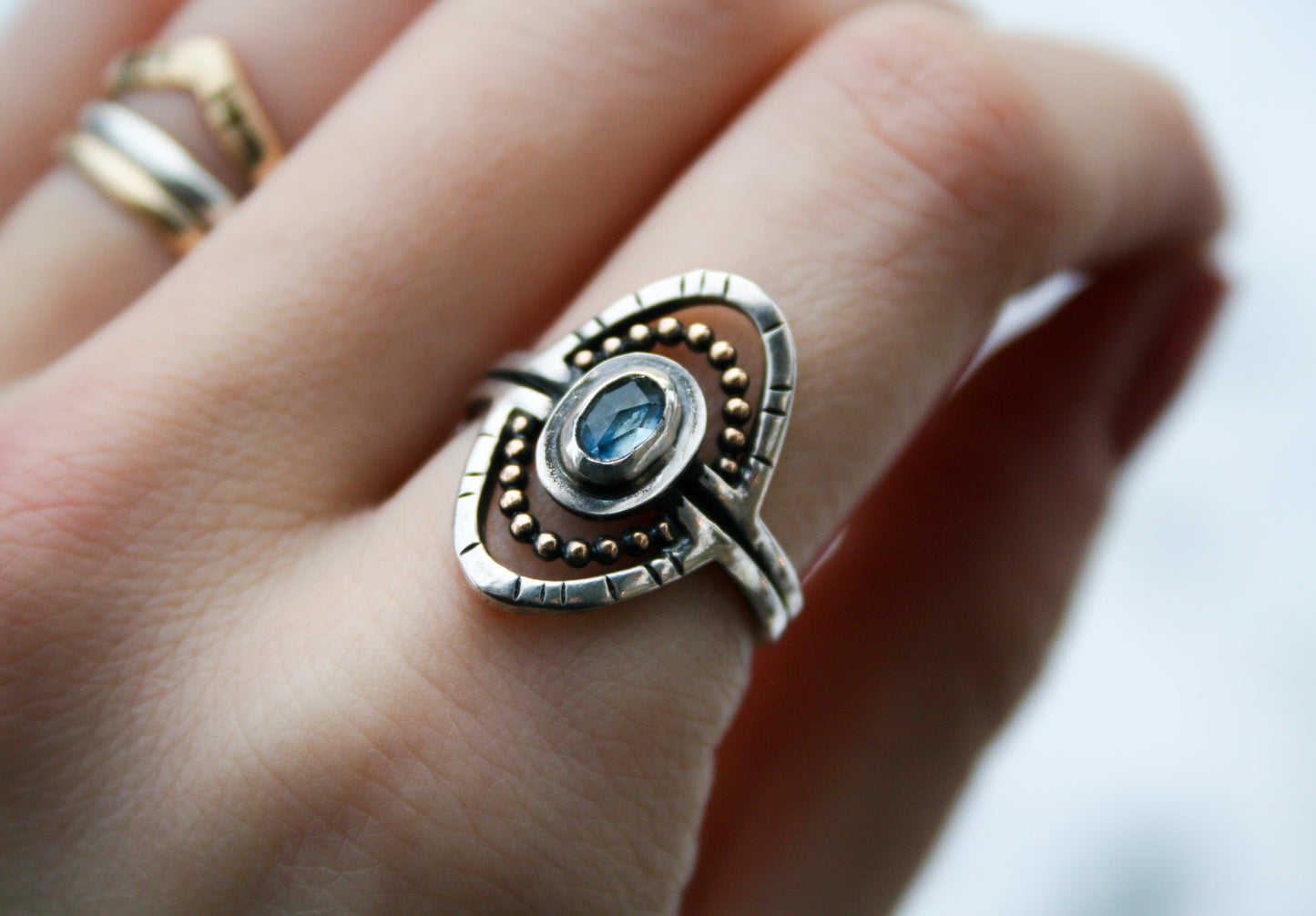 Size 7 1/2 | Montana Sapphire Orbit Ring