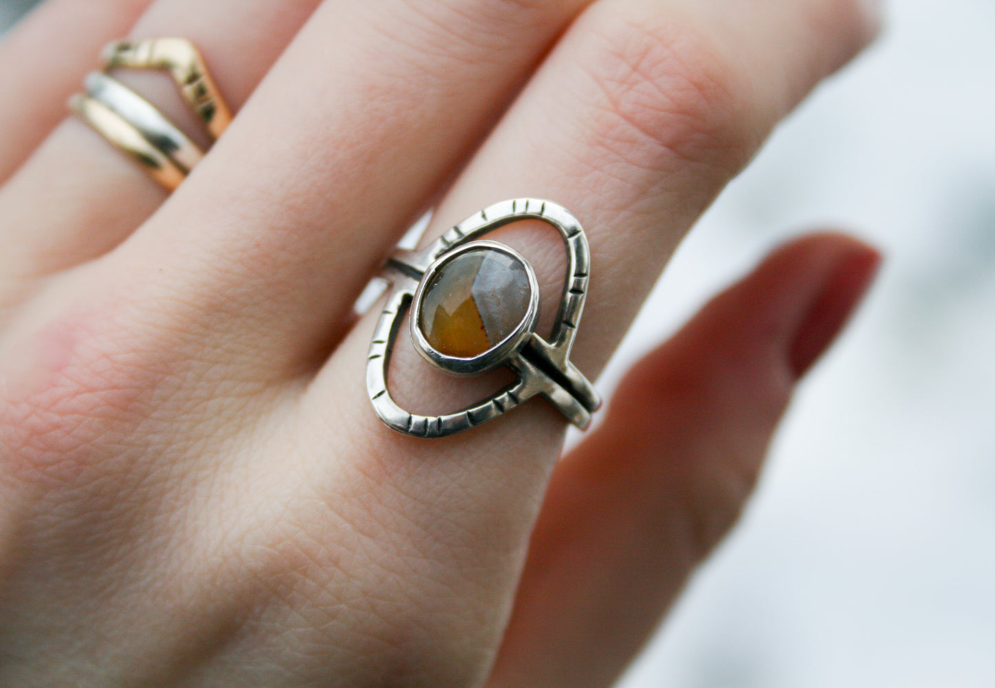 Size 7 | Montana Agate Orbit Ring