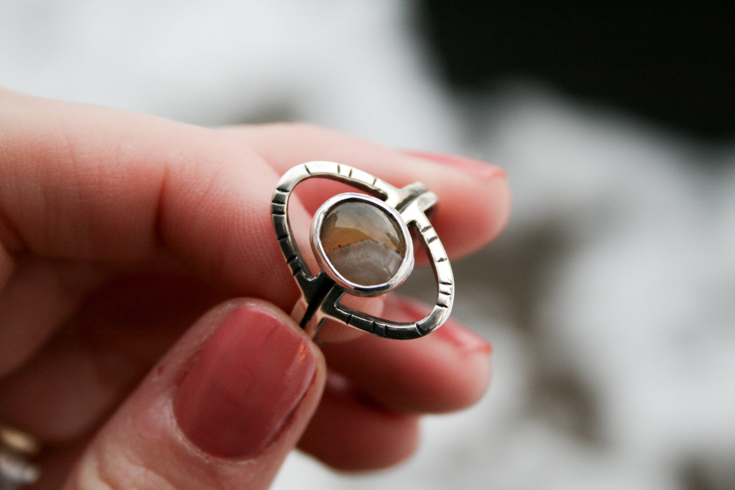 Size 7 | Montana Agate Orbit Ring