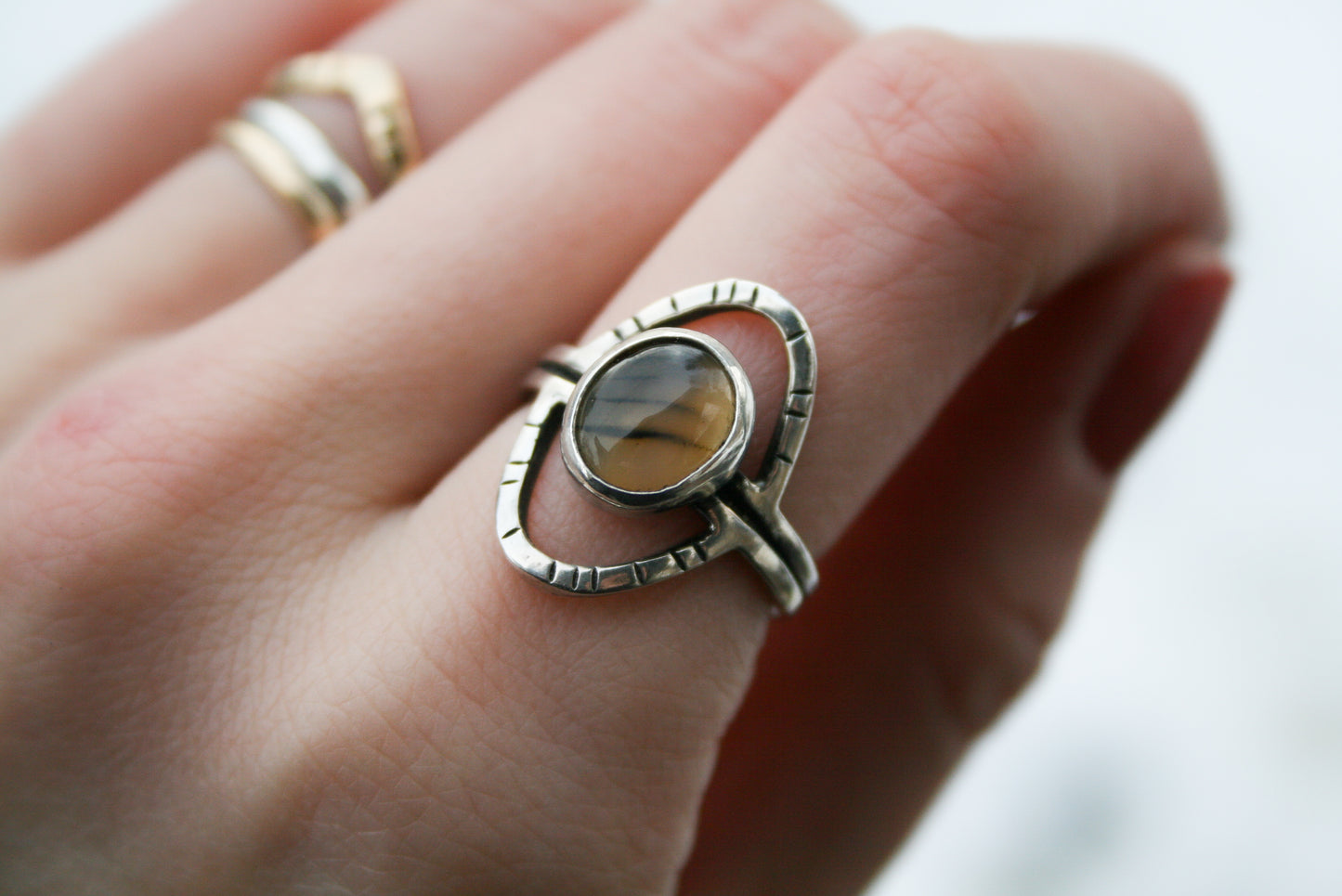 Size 7 | Montana Agate Orbit Ring