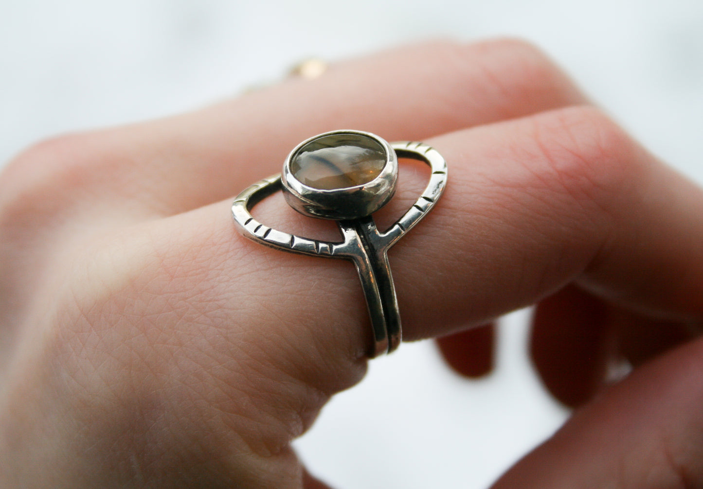 Size 7 | Montana Agate Orbit Ring