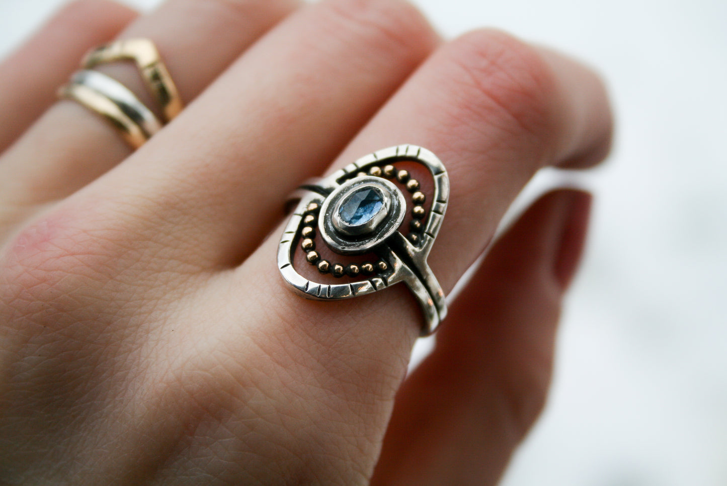 Size 8 1/4 | Montana Sapphire Orbit Ring