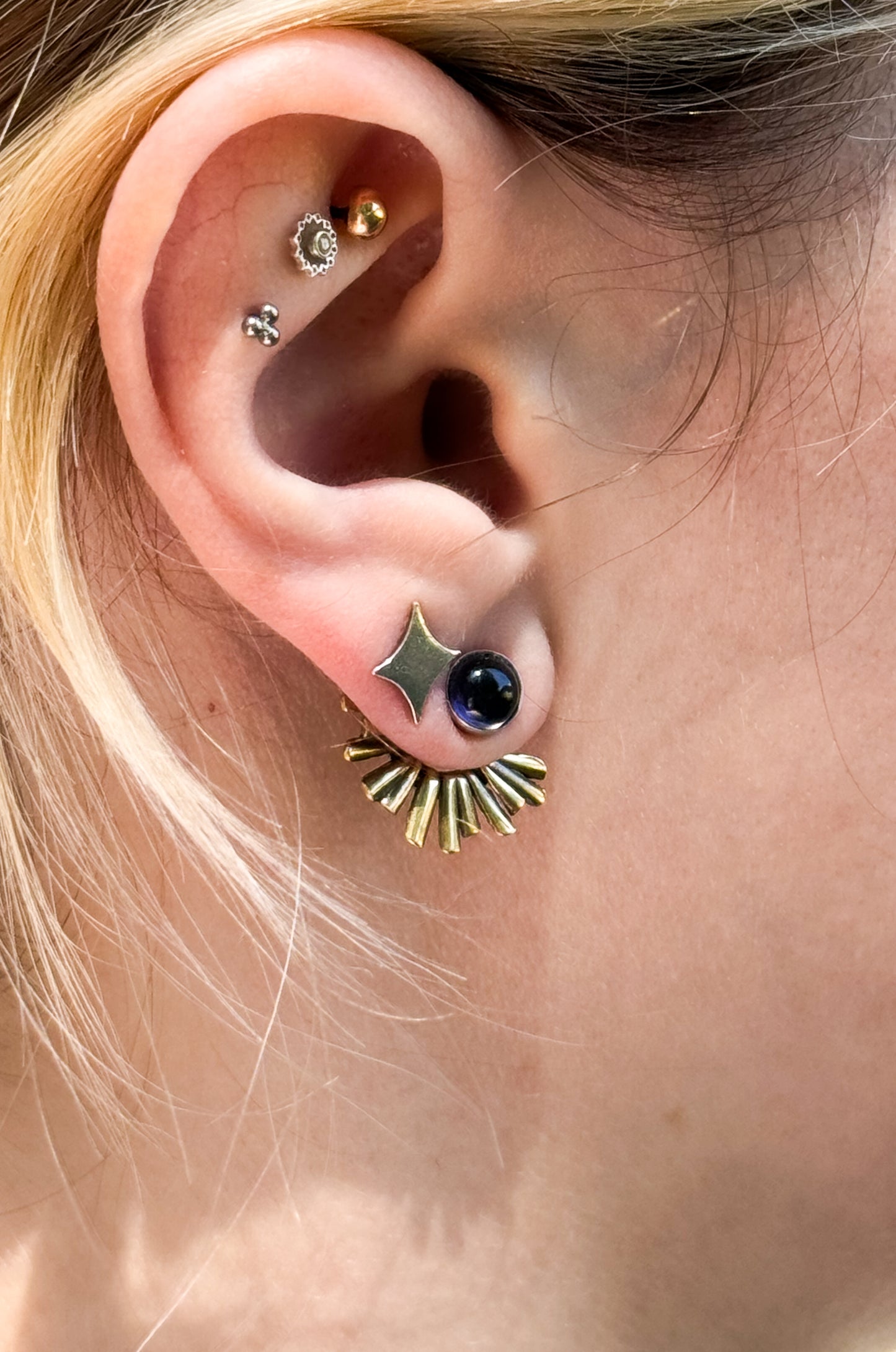 Iolite Studs + Ear Jackets