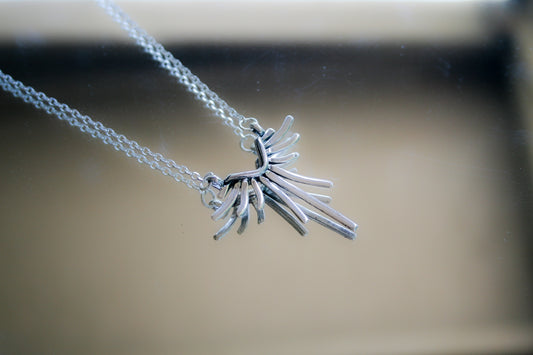 Sterling Silver Sun Fan Necklace | Made to Order