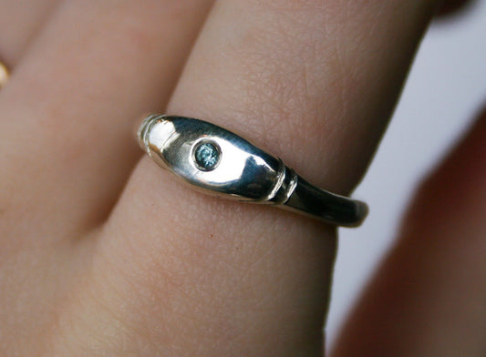 Size 6.5 | Sand Casted Ring, Montana Sapphire