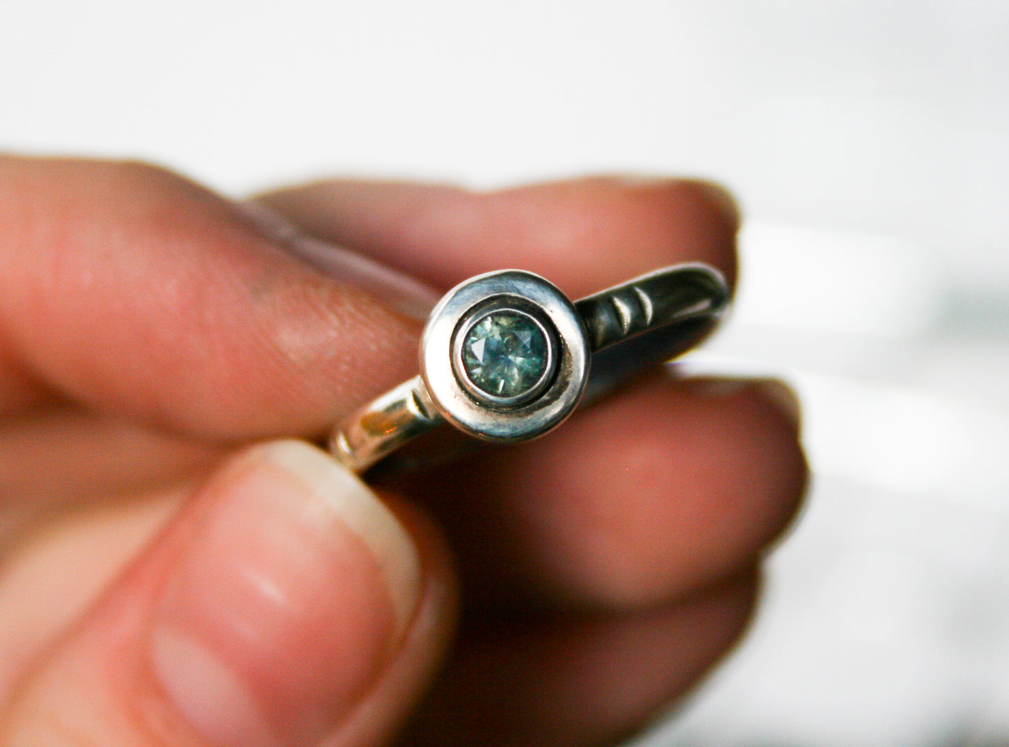 Size 8 | Teal Montana Sapphire Ring