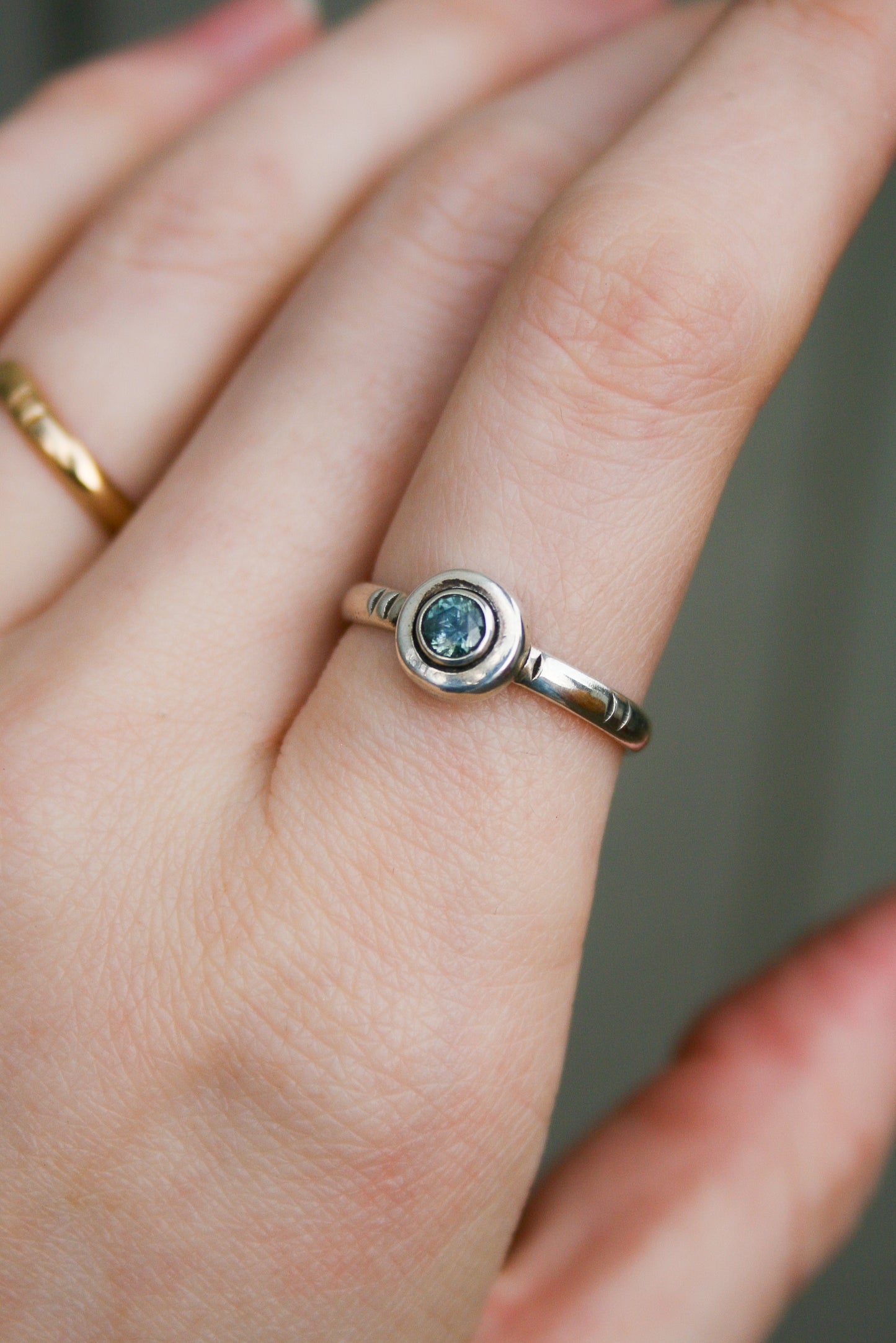 Size 8 | Teal Montana Sapphire Ring