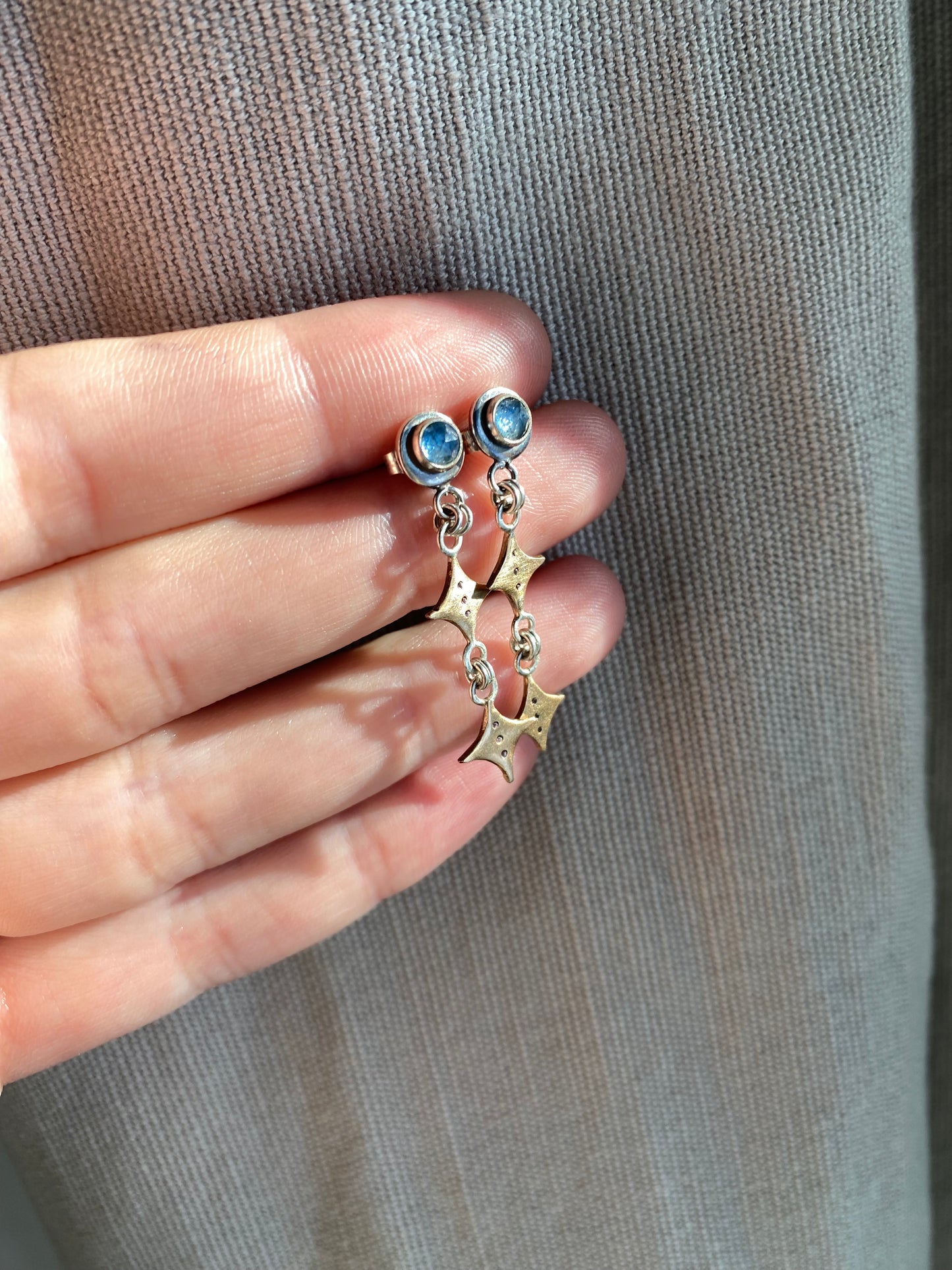 MT Sapphire Star Dangles (One-of-a-Kind)