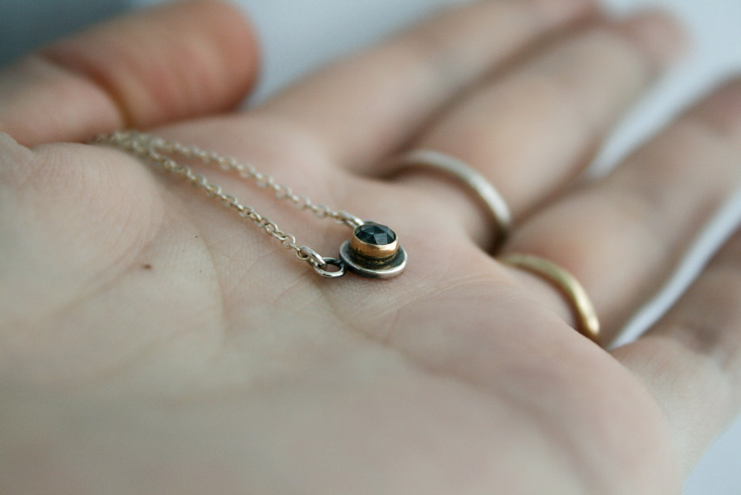 Mixed Metal MT Sapphire Necklace | Made-to-Order