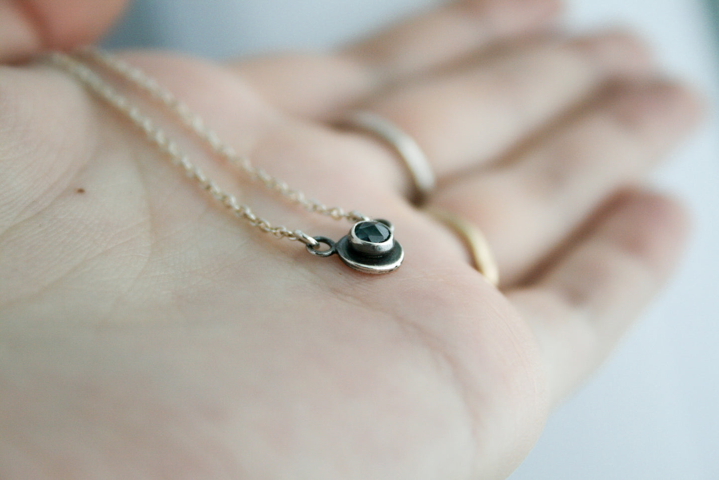 Sterling Silver MT Sapphire Necklace | Made-to-Order