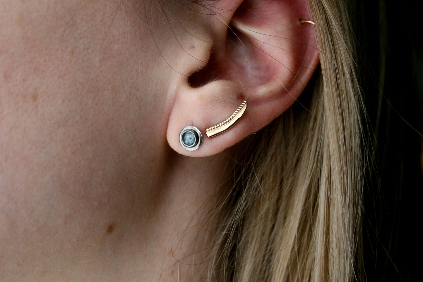 Sterling Silver MT Sapphire Studs | Made-to-Order