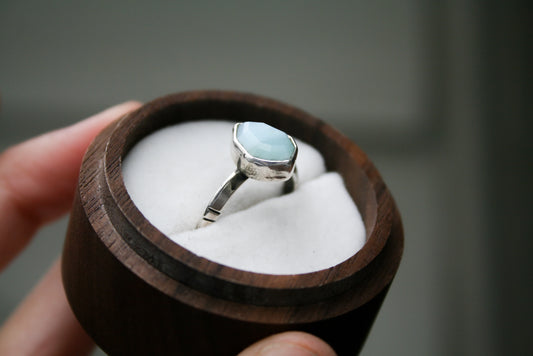 Size 6 3/4 | Peruvian Blue Opal Ring
