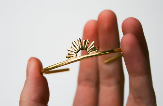 Brass Sunburst Cuff | Small