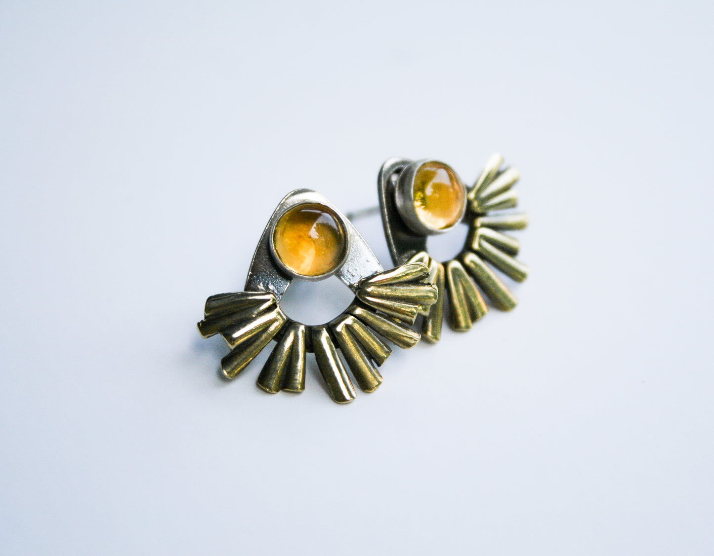 Citrine Studs + Ear Jackets