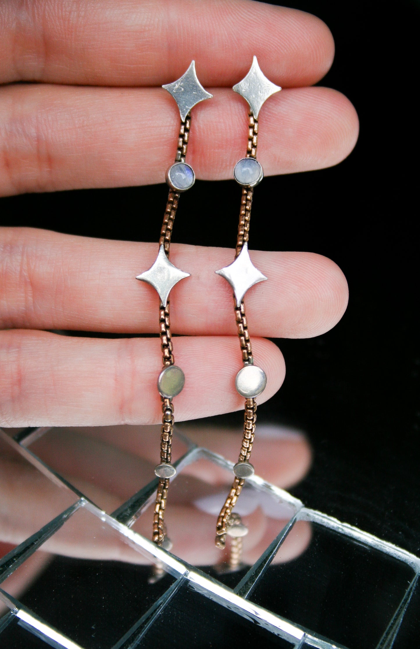 Moonstone Constellation Earrings