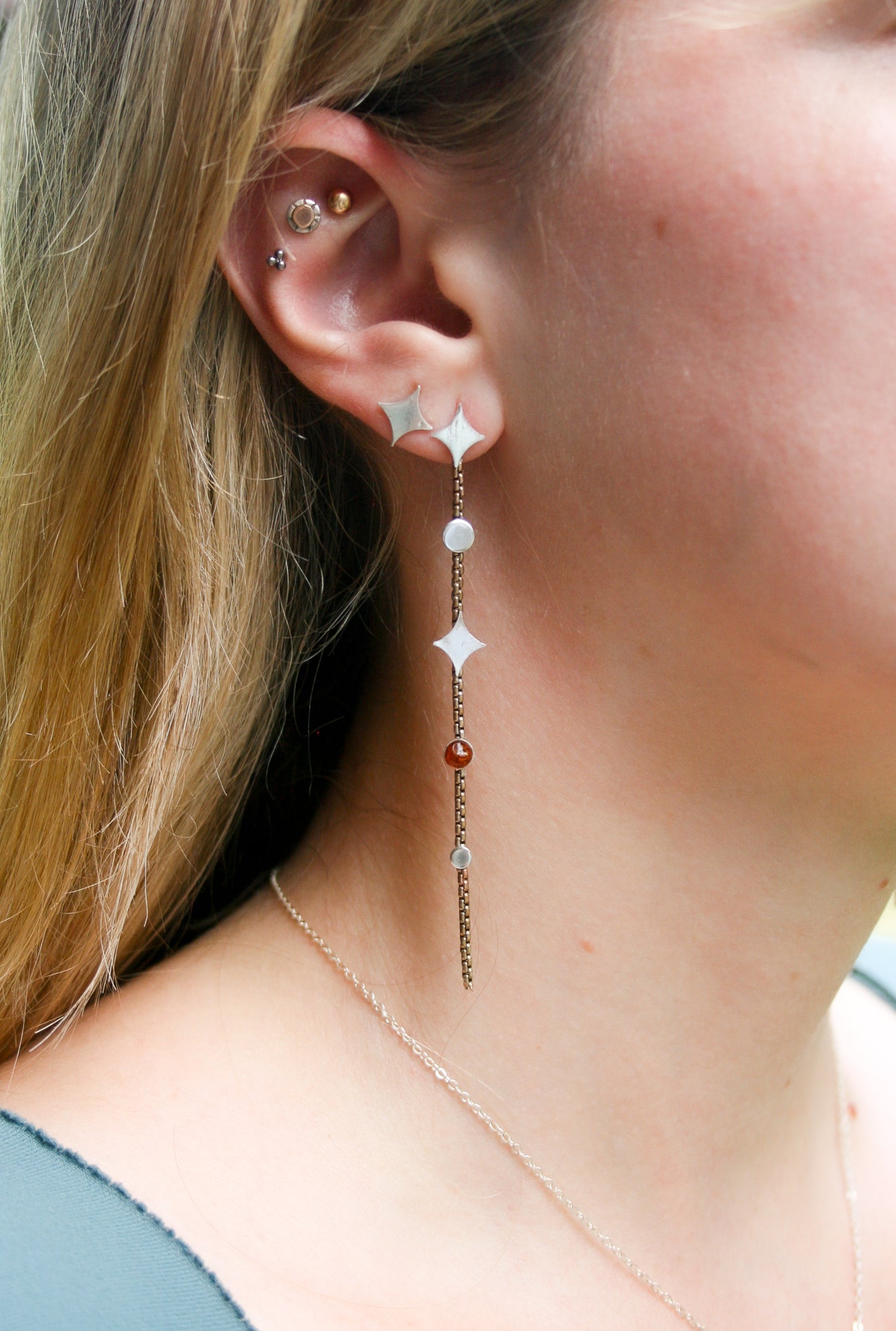 Amber Constellation Earrings