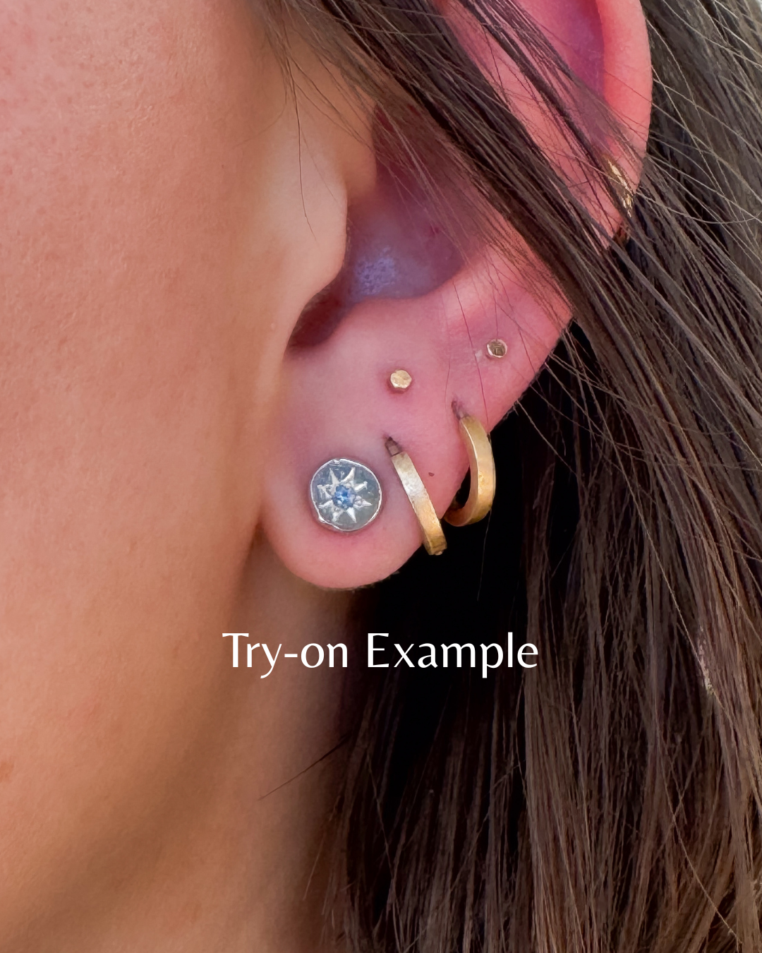 Flush Set MT Sapphire Studs